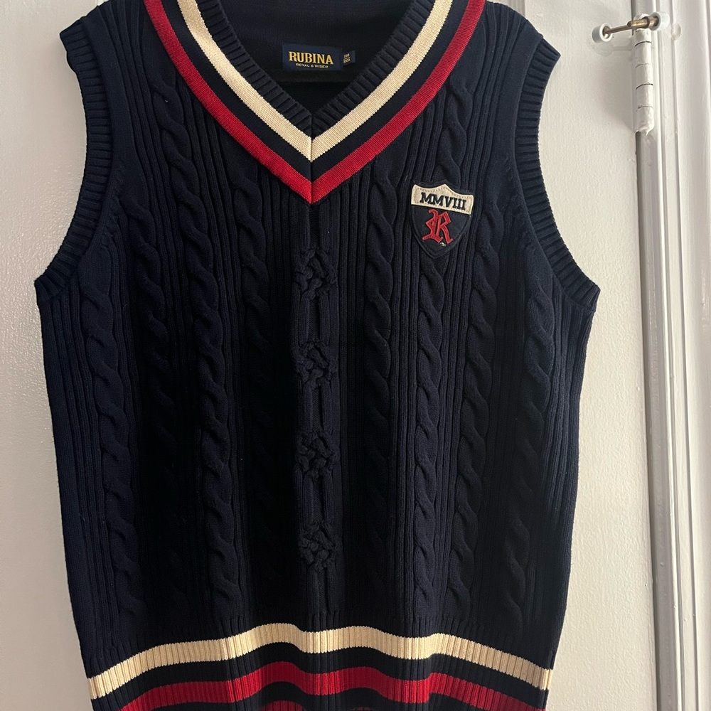 Men's Navy Rubina Sweater Vest